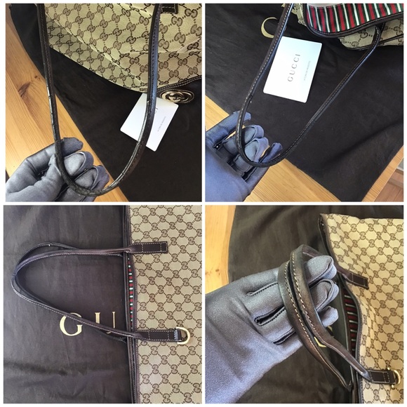 ⚡SOLD⚡⚡🛍GUCCI GG Canvas Britt Large Tote Bag - Picture 7 of 10